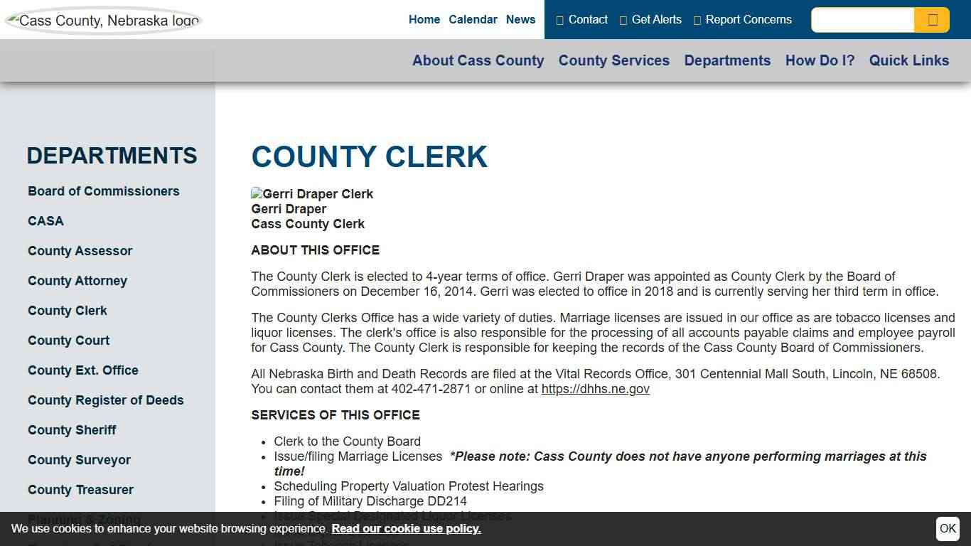 County Clerk Cass County, Nebraska