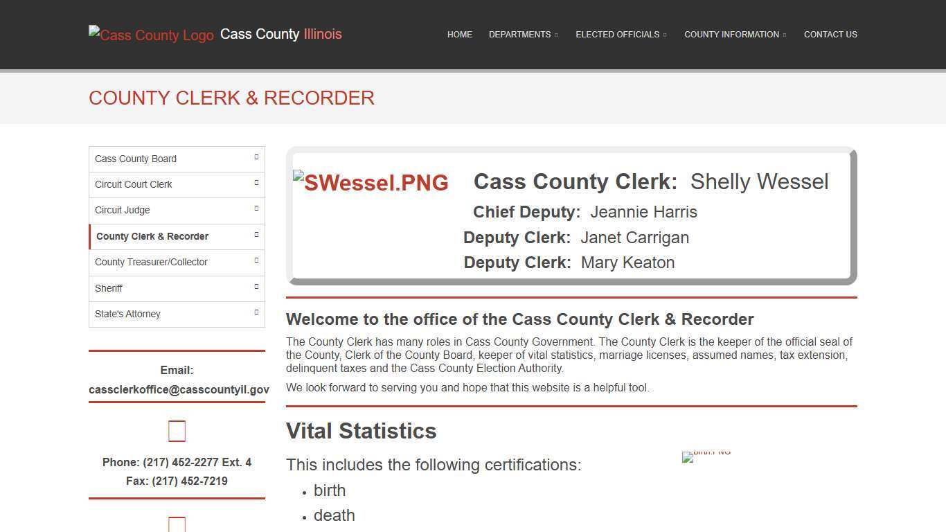 County Clerk & Recorder - Cass County Illinois